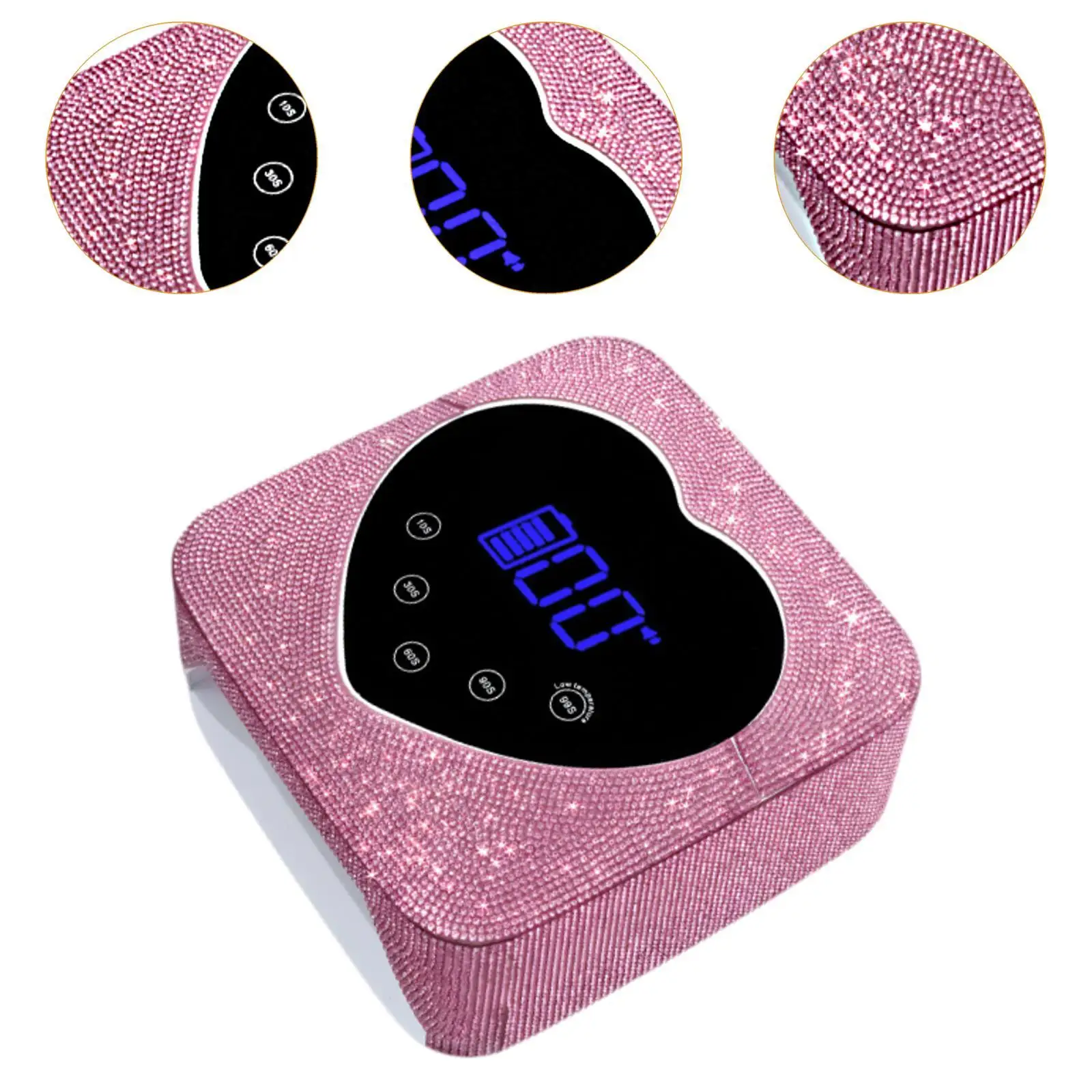 Nail Arm Rest with LED Nail Lamp Manicure Tool for Nail Technician Salon