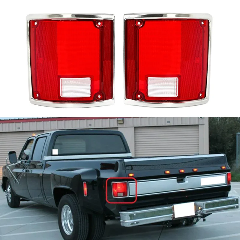 Pair Left&Right Tail Light Assembly For Chevy C10 C20 C30 K10 1973-1991 Rear Taillight Warning Light Reversing Light 5968329