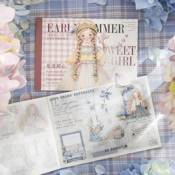 Yoofun 20 Sayfa Kawaii Karakter çıkartma kitabı Erken Yaz Sevgiliye Kız Yaratıcı DIY Dergisi Malzeme Kolaj Çıkartmalar