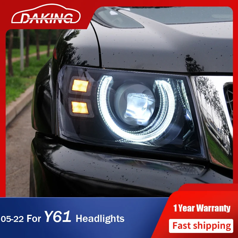 Car Headlights for Nissan Patrol Y61 2005-2022 Y61 Headlamps Assembly LED DRL Turn Signal Lamp Bi-focal LED Len Auto Accessories
