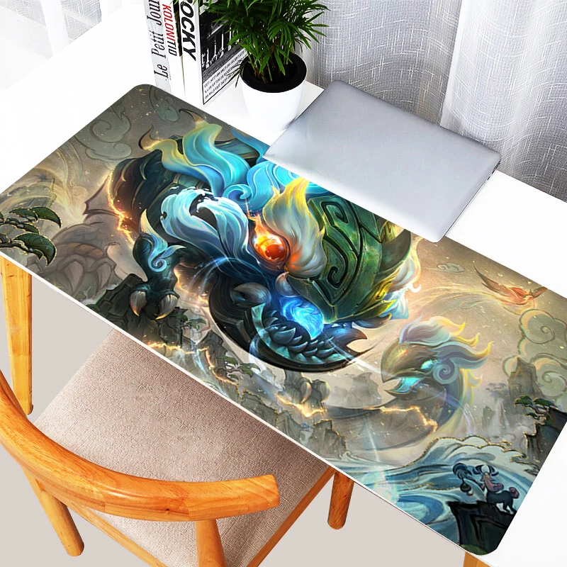 

League of Legends Kog Maw Mouse Pad Laptop Gaming Accessories Keyboard Rug XXL Non Slip Mousepad PC Anime Gamer Cabinet Desk Mat