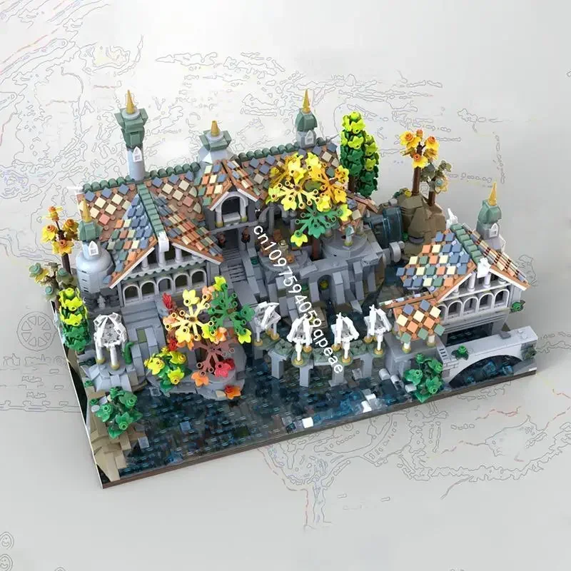New 3250Pcs Famous The Rings Movie Series Moc Mini Rivendelled Model Custom Puzzle Diy Creative Ideas Kids Toy Birthday Gift