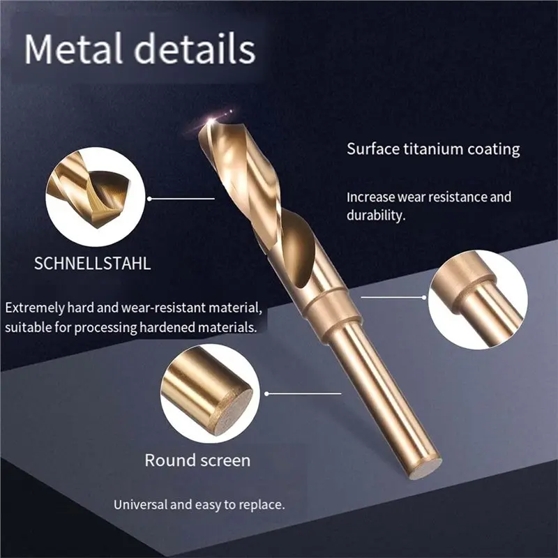 ABNL For Metal HSS 18Mm Spiral Drill Bit For Metal Forging, For Metal, Stainless Steel And Iron 1Pack With 10 Mm Reduced Shank