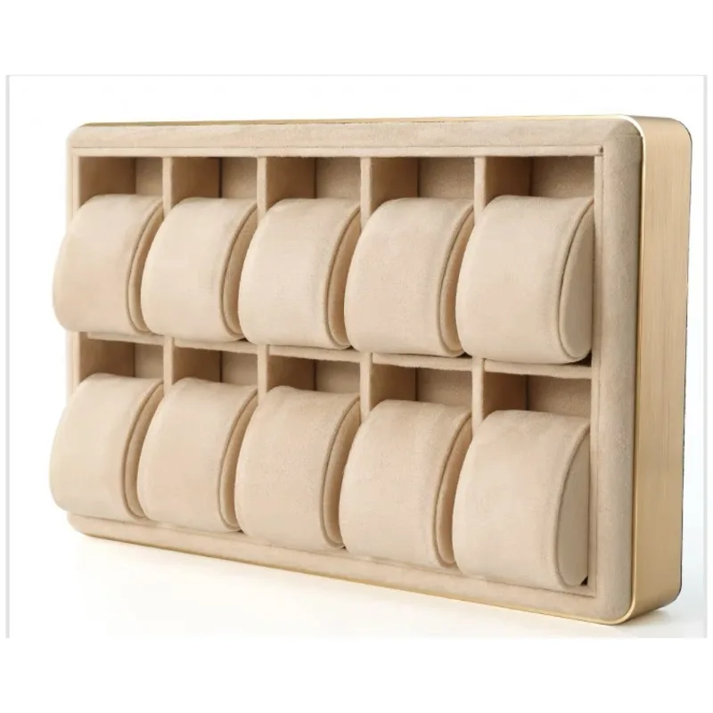 For Watch Multi-storage Box Metal Round Edge Jewelry Tray Display Jewelry Props Display Tray