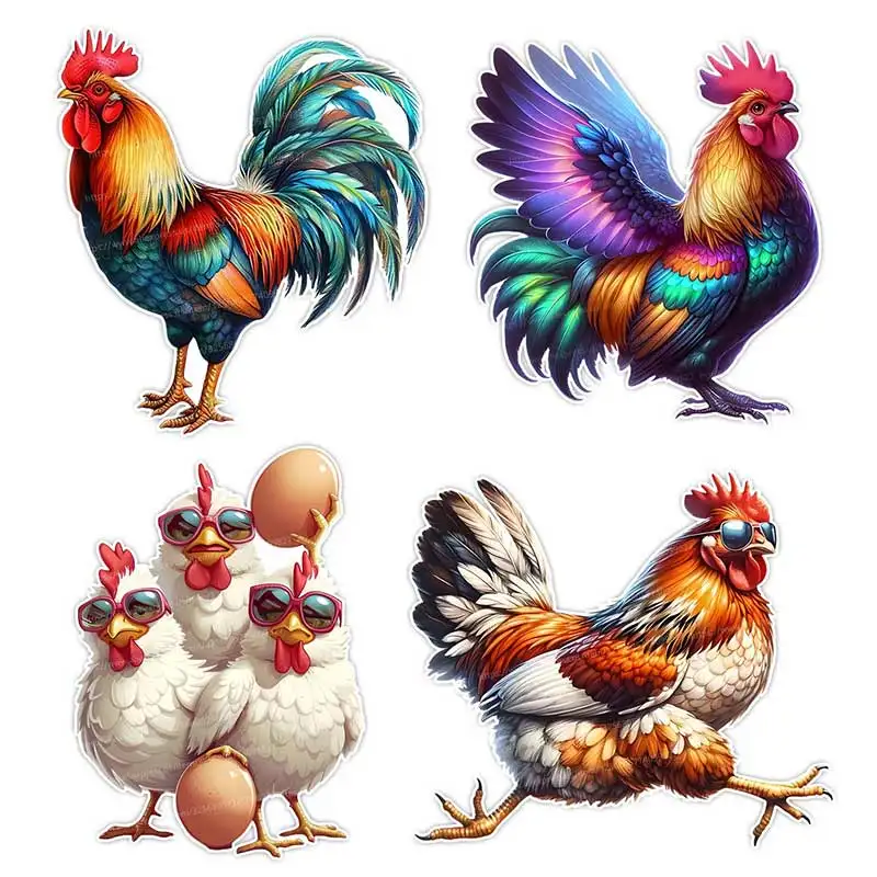 

Colorful Big Rooster Farm Wall Stickers Kitchen Decoration Dining Room Living Room Cabinet Refrigerator Home Decoration M1140