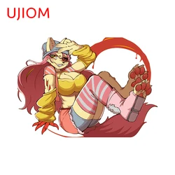 UJIOM 13cm X 9.3cm Personality Furry Cat Wall Stickers Game Room Washroom Wallpapers Decals Attrative Picture Murals Decoration