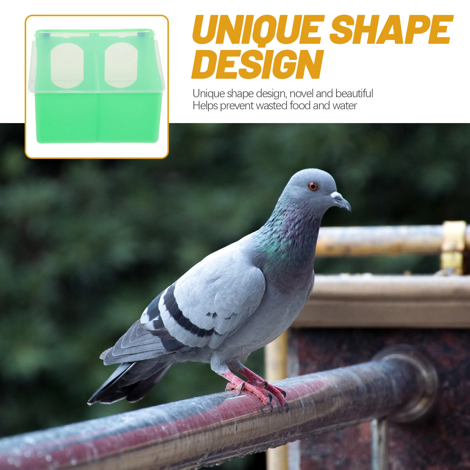 

Hanging Box Trough Pigeon Food Feeder Bird Feeders outside Container Plastic Durable Lightweight Easy Clean Parrot Vegetable
