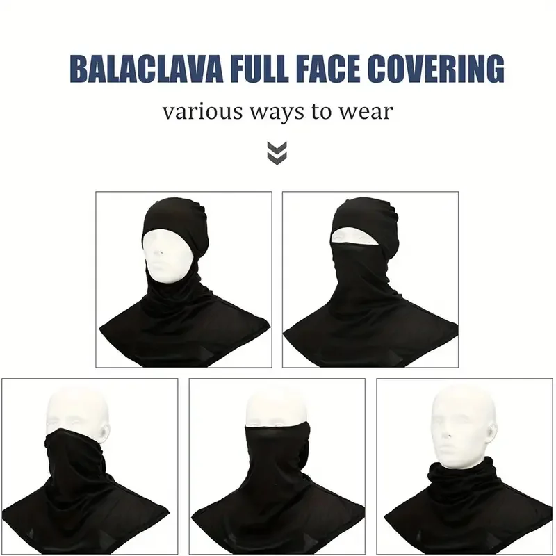 2 Pieces Sun Protective Scarf Balaclava Dustproof Neck Wrap Cover Outdoor Breathable Quick Drying Full Face Mask for Men Women