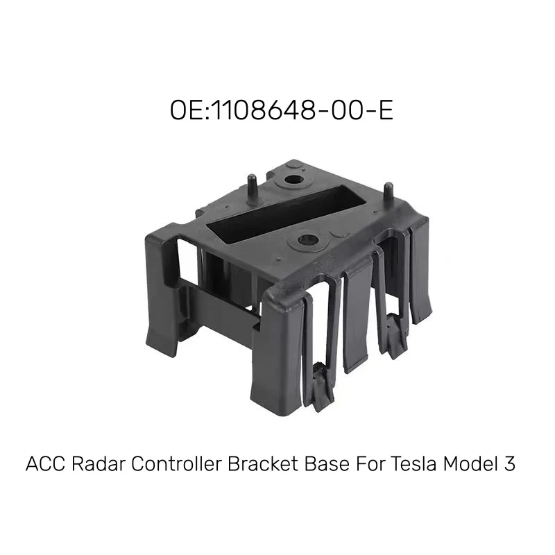 1pc Front Radar Sensor Distronic ACC Bracket Holder 1108648-00-E Black ABS For Tesla Model 3 Front Bumper Radar Controller Suppo