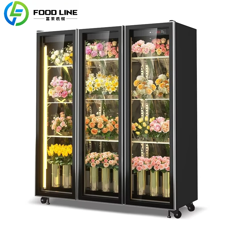 

FL Customized Black Floral Display Cooler - Frost-free and Drain-free Commercial Floral Cooler, Suitable for Flower Shops.