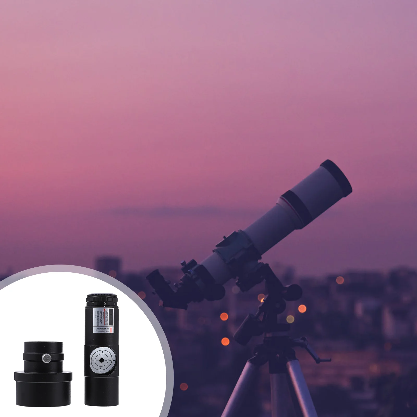 7 Level Metal Zinc Alloy Telescope Collimator 1.25 to 2 Eyepiece Adapter Quick Alignment for Outdoor Activities