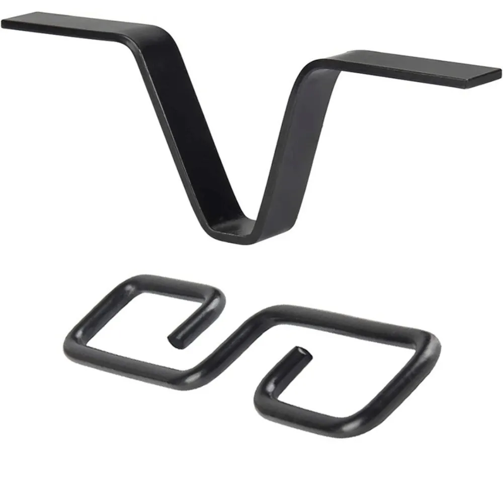 

Black Rain Chain Adapter Heavy-Duty Rain Chains Rain Chain Hook Easy Installation V Shaped Design V Shaped Hook