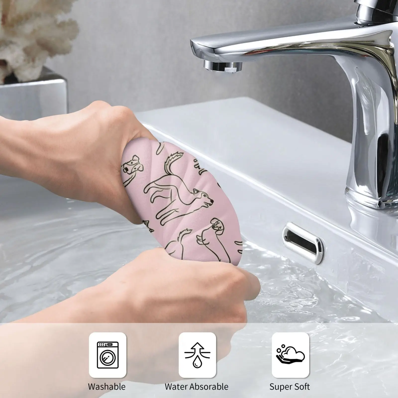 Dogs Pink Custom Towel Bath Towel Dog Corgi Shiba Inu Pug Yorkshire Cocker Spaniel Siberian Husky Chiuaua