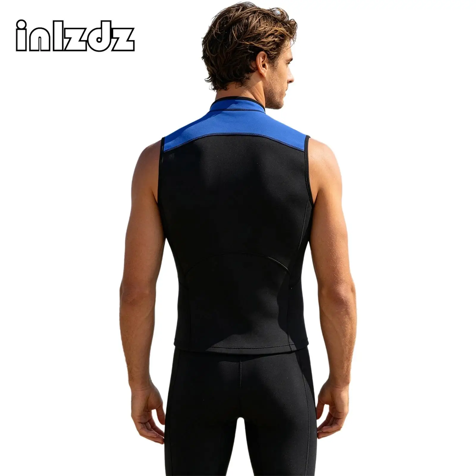 

3mm Men Neoprene Sleeveless WetsuiSwim Vest Jacket UV Protection Diving Suit Swim Trunks Surfing WetSuits