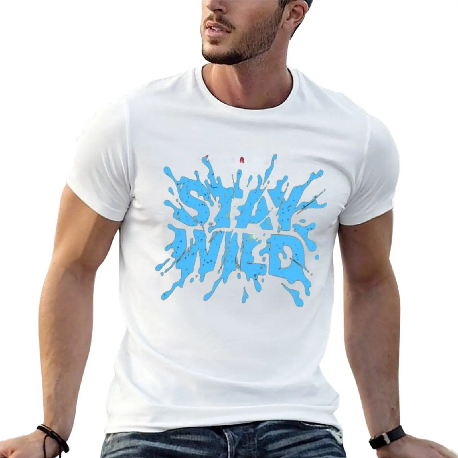 

Stay Wild T-Shirt anime t shirts oversize g man t shirts for men T-Shirt