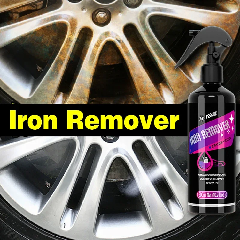 Iron Remover Car Iron Remover Spray for Car Detailing Wheels Metal Cleaner and Conditioner for Car Rust Remover Deep Cleaning