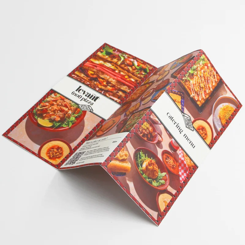 

50 0.Zhang. custom. high quality customized tri-fold flyer restaurant menu advertising paper printing piece service