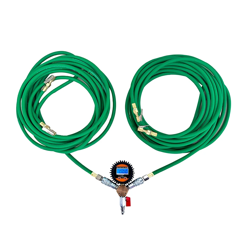 Enhanced Off-Road 4-Way Digital Tire Inflation-Deflation System with Pressure Gauge, Hose and Air Chuck - Equalizer Function