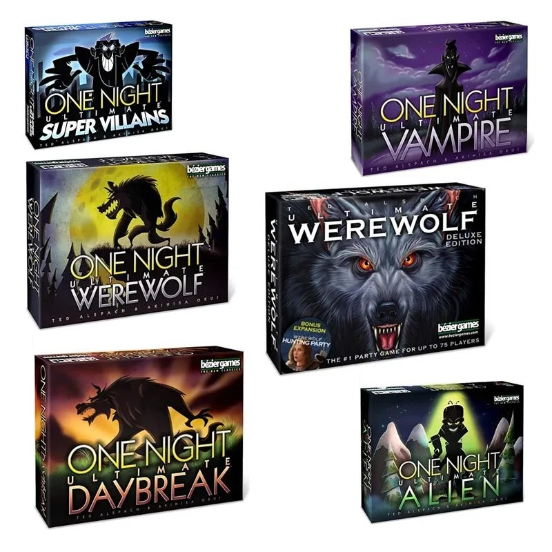 English board game toy One Night Ultimate Werewolf card games party games 2-8 friends playing card board games