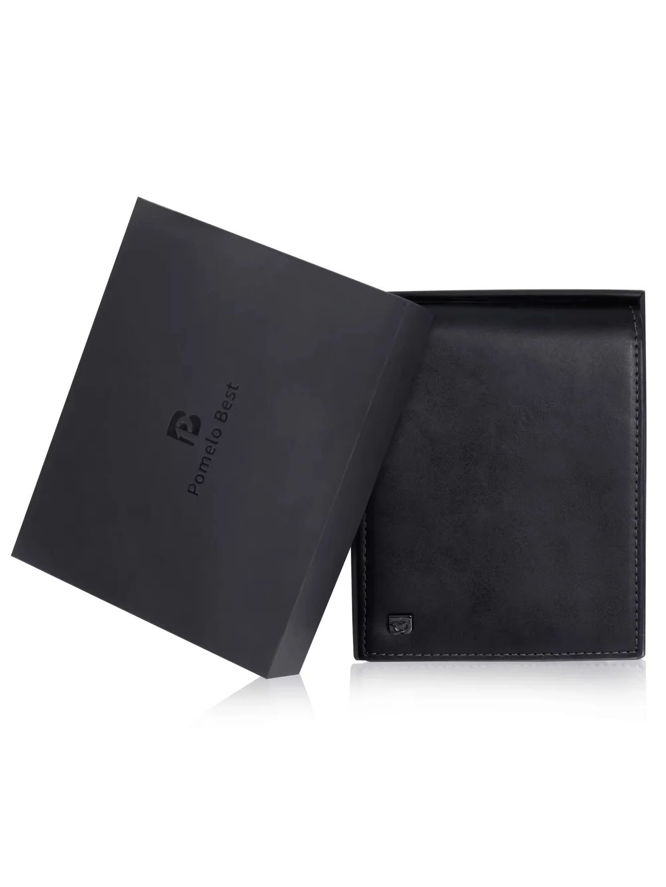 

Pomelo Best Men's Genuine Leather RFID Blocking Wallet, with Coin Pocket, 12 Card Slots and Luxury Packaging