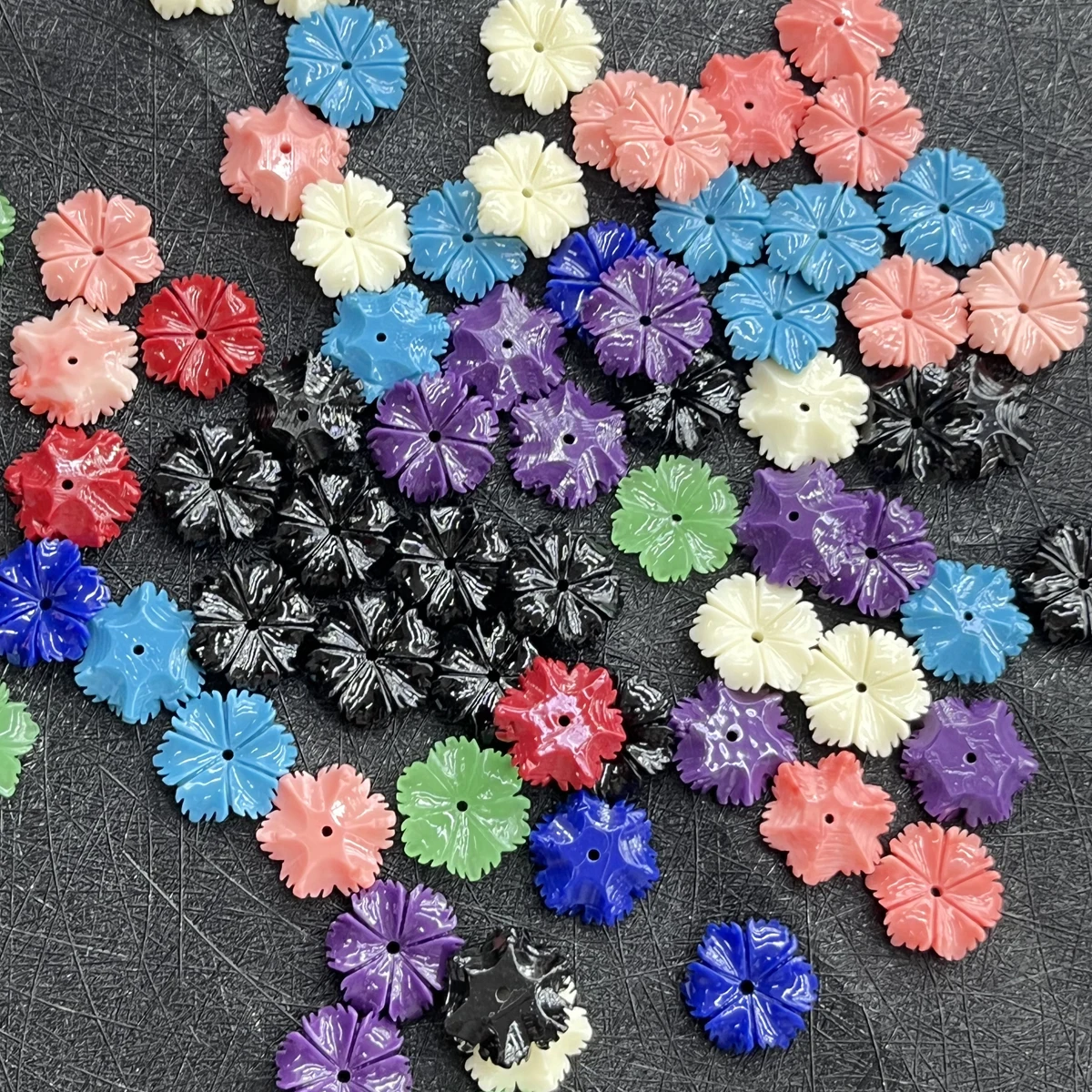 شعبية تقليد المرجان الخرز من شل مسحوق متعدد الألوان نمط فضفاض الخرز DIY بها بنفسك الحرفية مستلزمات صناعة المجوهرات #5