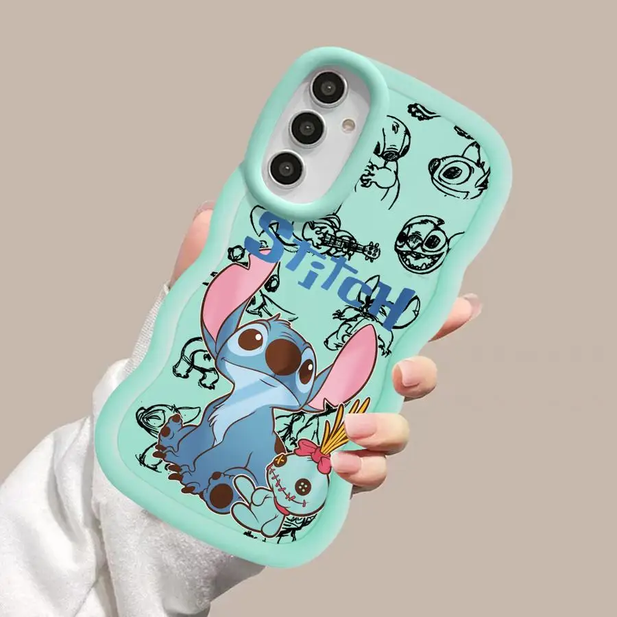 Disney Super Cute Stitch Phone Case for Samsung Galaxy A11 A12 A13 A14 A15 A22 A23 A24 A32 A34 A51 A54 A55 A73 4G 5G Soft Cover