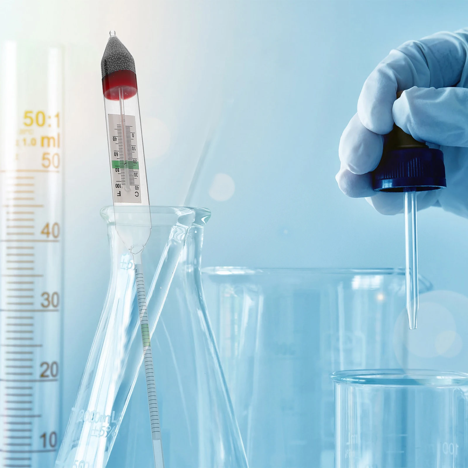 

Seawater Hydrometer Salt Aquarium Testing Accessories Thermometer Salinometer Glass
