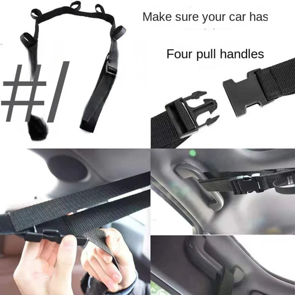 رف تخزين للصيد قابل للتعديل مع ملصقات سحرية ، حامل تروس للسيارة ، رف تخزين مثبت بالسيارة ، أسود ، 1 دولار ، 2