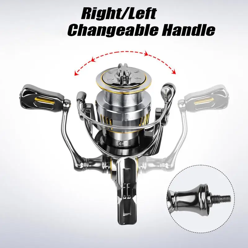 Fishing Reel For Big Fish Heavy Duty Fishing Reel Water Resistant 5.2:1 Gear Ratio Smooth Catfish Fishing Reel For Trout