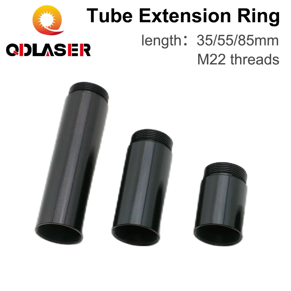 QDLASER-Tube d'extension de tête laser CO2, anneau d'extension, tête laser trempée, 0,24mm, tube d'objectif pour machine de gravure de découpe laser CO2