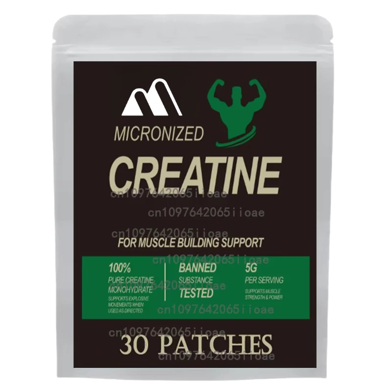 Creatine Monohydrate Transdermal Patches for Muscle Growth, Increased Strength, Enhanced Energy Output 30 Patches