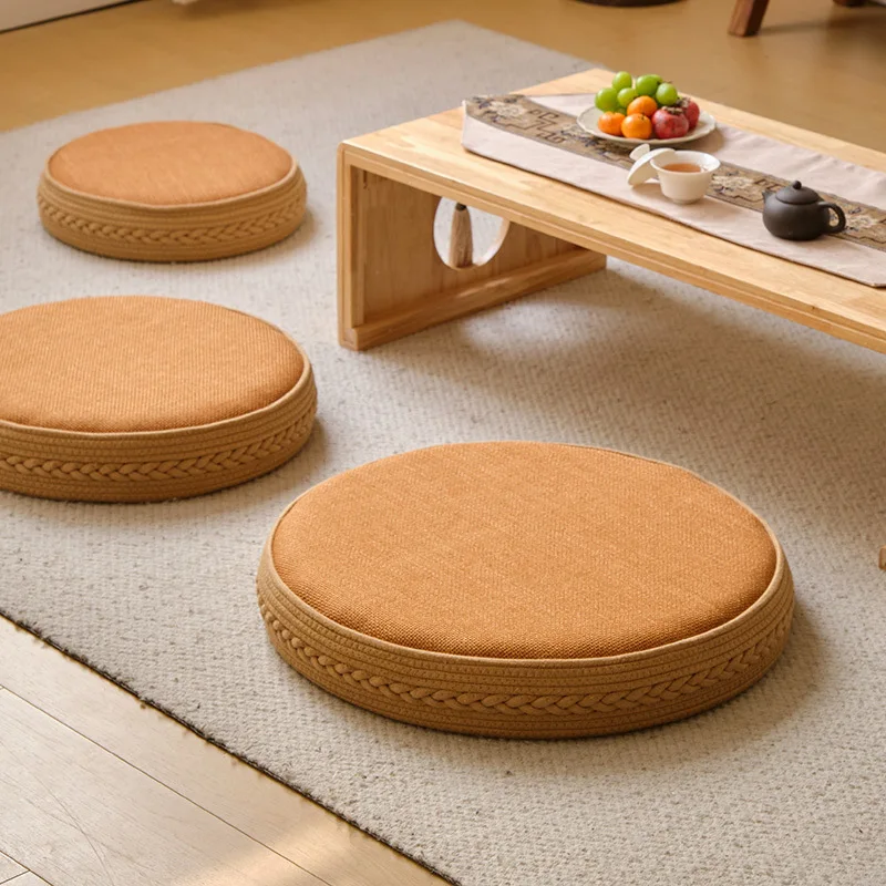 

For Japanese futon seat cushion household linen fabric thickened ground meditation mat bay window kneeling mat tatami mat