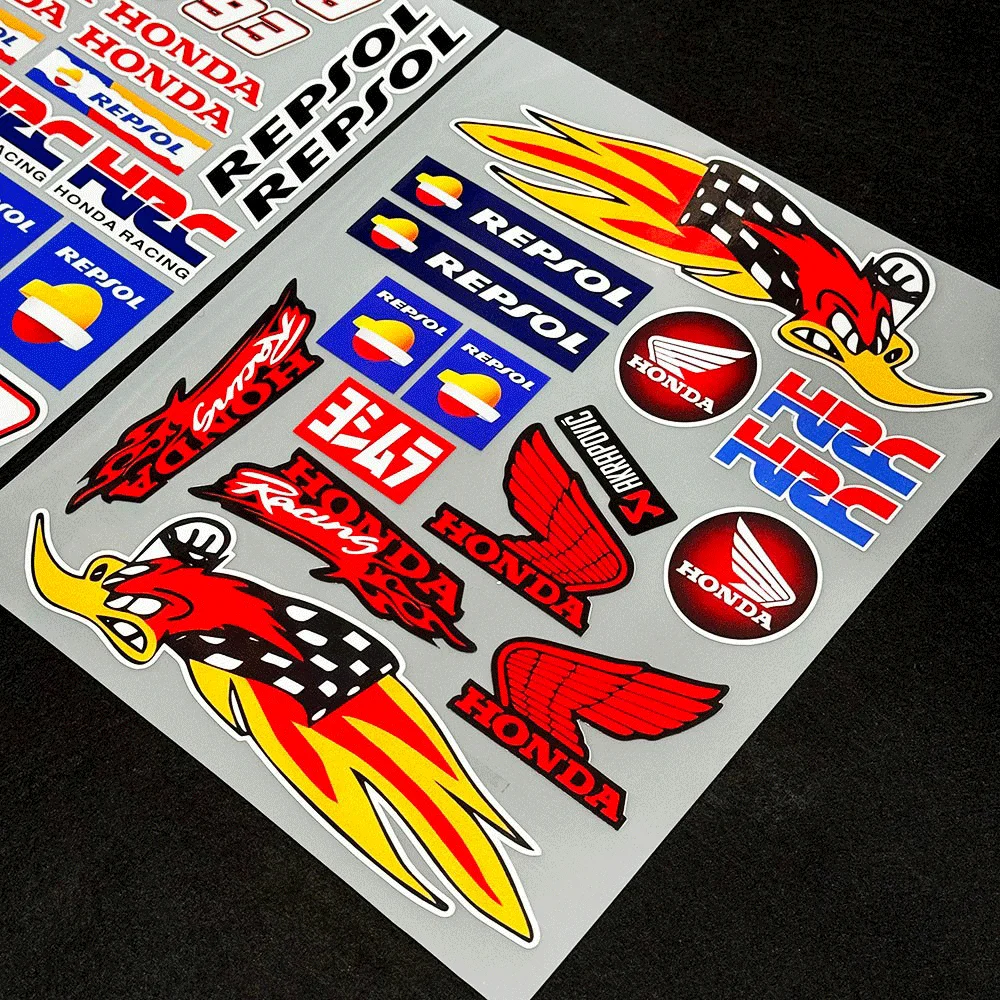 Motocross Graphic Sticker Set, Bold Racing Logo Decals, for Motorcycle Scooter ATV UTV Helmet Fairing Decoration Parts - view 4