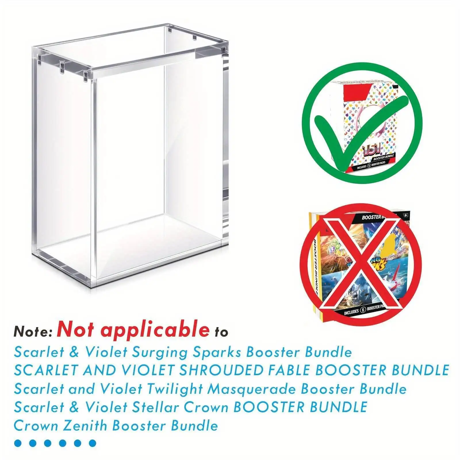 1 Piece Display Box, 5Mm Thickened Reinforced Material, Suitable For Storage And Gift Packaging