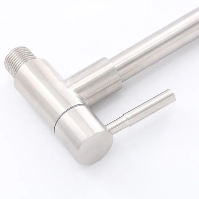304 stainless steel horizontal sink faucet, 4-point single-cooling kitchen sink faucet, rotatable