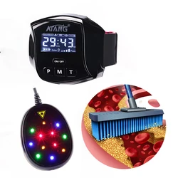 Hypertension Diabetic Treatment Laser Therapy Watch Blood Pressure Rhinitis LLLT Sugar Device