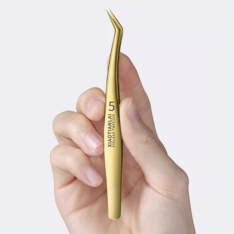 Eyelash forceps grafting and pasting fake eyelash clips, high-precision gold feather clips, specially designed for hairdressers