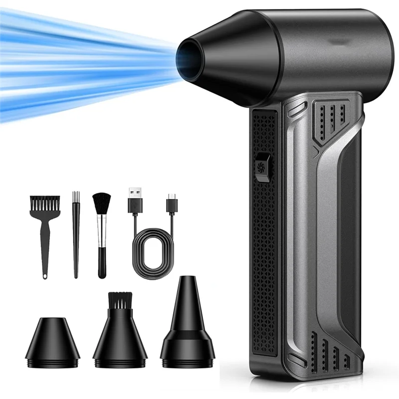 

A64K Rechargeable 10000Mah Battery Powered Compressed Air Duster 180000RPM, 3 Gears Adjustable For Keyboard/PC Car/Outdoor