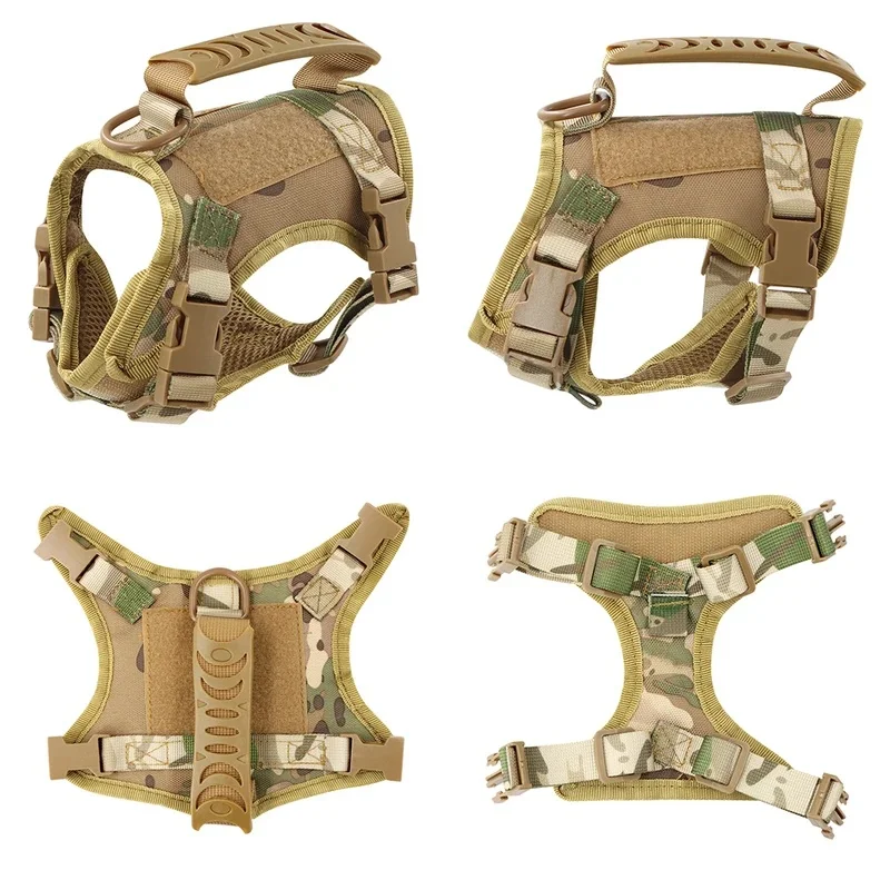 Tactical Cat Harness and Leash Set Escape Proof Breathable Mesh Pet Vest with Handle for Small Dogs Cats