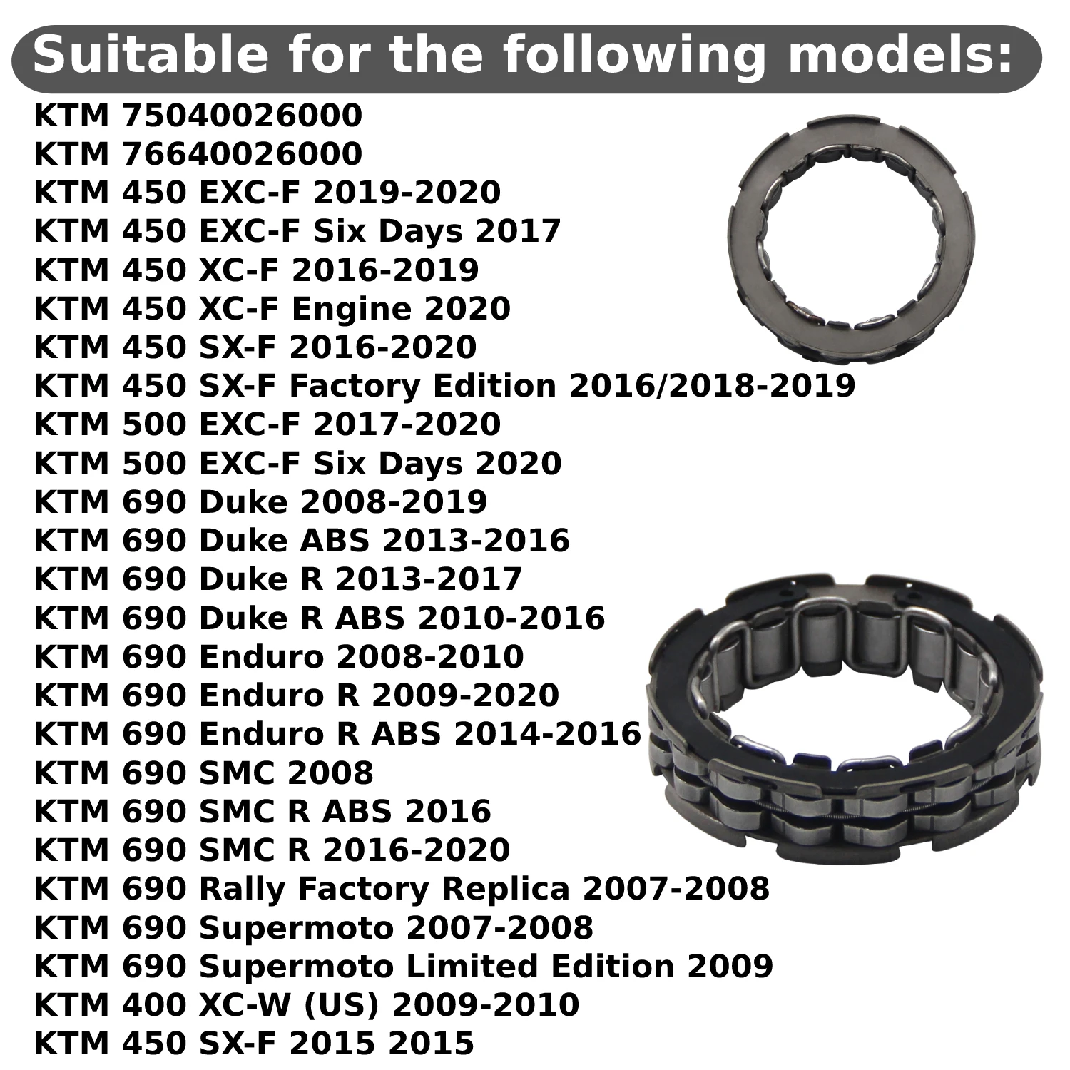 For KTM 450 XC-F XC-W 500 XC-W 450 EXC (US) 500 EXC/EXC Six Days 530 EXC (US) Motorcycle Starter Motor-RUN CLUTCH STARTER Parts