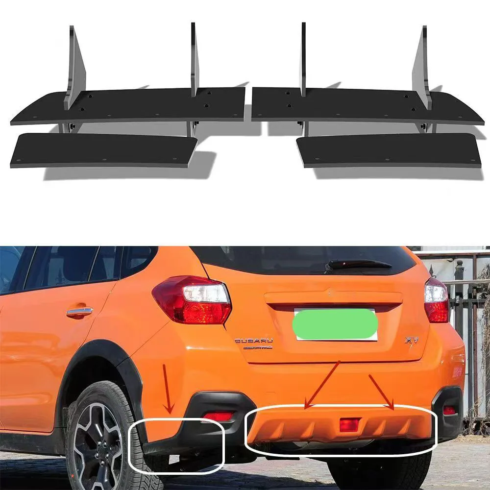 

For Subaru XV Crosstrek 2012-2019 Year Rear Bumper Diffuser Lip Splitter Spoiler Body Kit Accessories