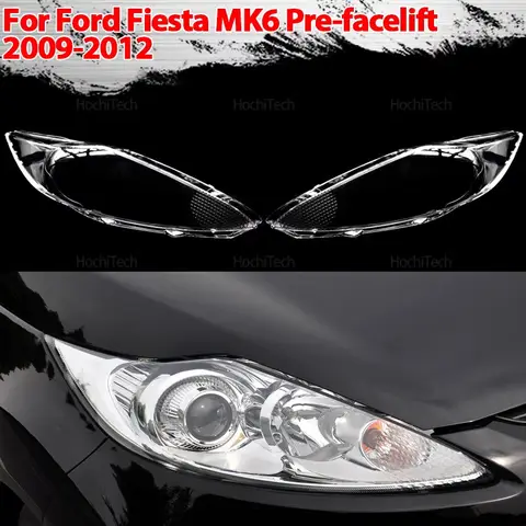 자동차 왼쪽 및 오른쪽 헤드 라이트 쉘 램프 그늘 투명 렌즈 커버 헤드 라이트 커버 Ford Fiesta MK6 Pre-facelift 2009-2012 자동차 왼쪽 및 오른쪽 헤드 라이트 쉘 램프 그늘 투명 렌즈 커버 헤드 라이트 커버 Ford Fiesta MK6 Pre-facelift 2009-2012