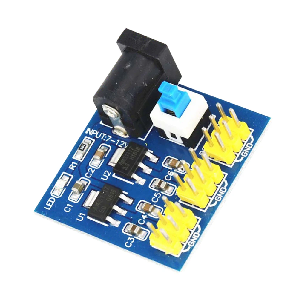 Power Converter DC-DC 12V To 3.3V 5V Voltage Converter Module with Indicator Light Multiple Pins