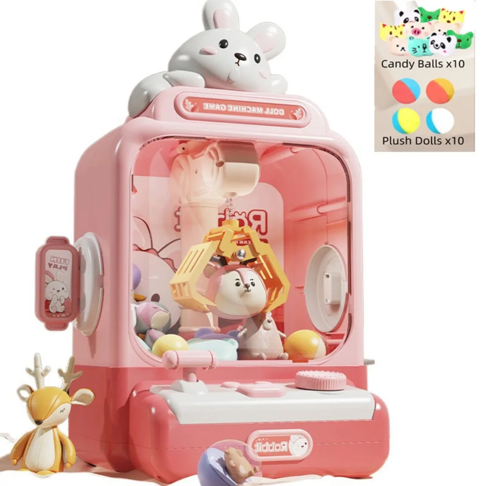 

Cartoon Animals Design Mini Clip Doll Machine Strong Grip Music DIY Doll Machine for Kids Electronic Easy To Operate