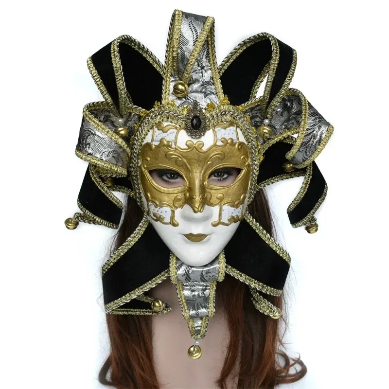 

qwerrtyuio. 123456 Венецианское сценическое представление Хэллоуин Вечеринка Шут-маска Марди Гра Маскарад Maskasdffghjk 987764