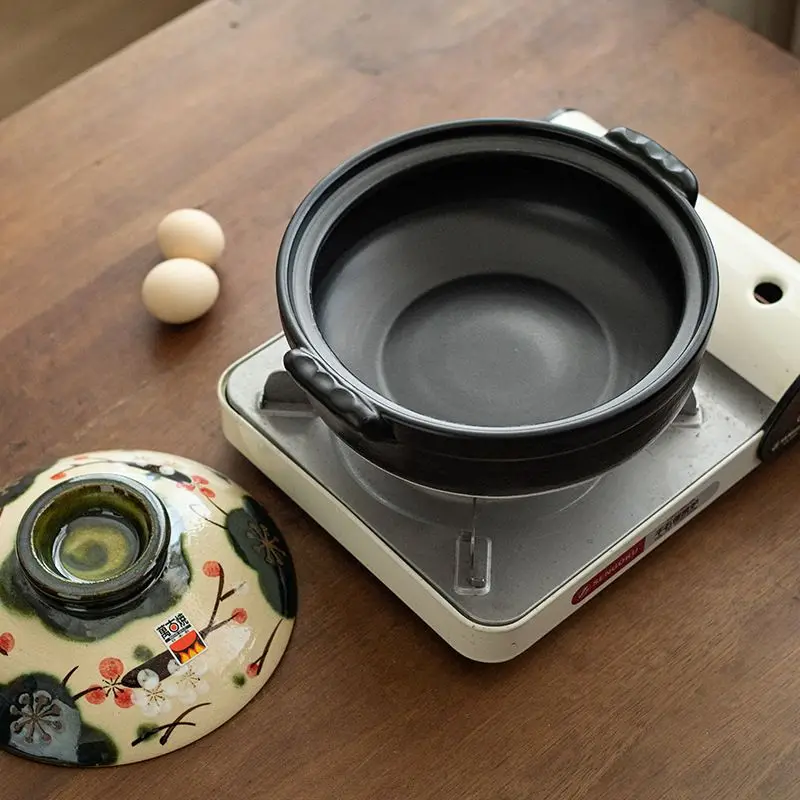 

Yakube earth pot, high temperature and fire-resistant saucepan, Japanese-style household, open flame casserole