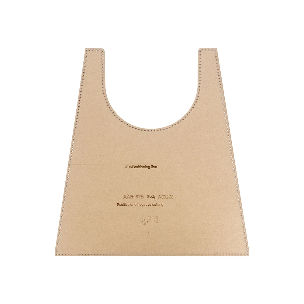 1 Set Large-Capacity Single-Shoulder Bag, Wallet - Kraft Paper Template, DIY Leather Handmade Crafts-Sewing Template with Holes view 3