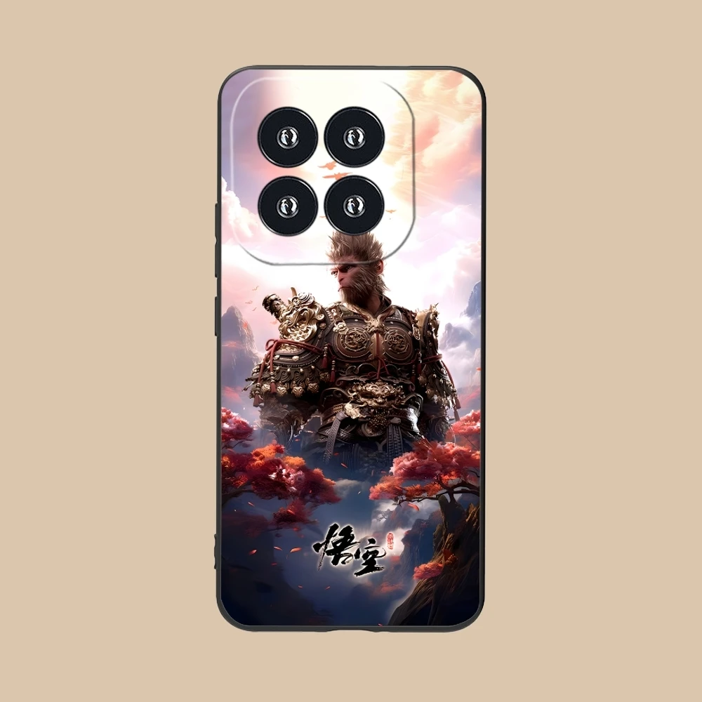 Black Myth Wukong Mobile Cell Phone Case for Xiaomi 14 13 12 11 10 9 T Ultra Lite Pro S SE X 5G Black Soft Phone Cover Shell image 6
