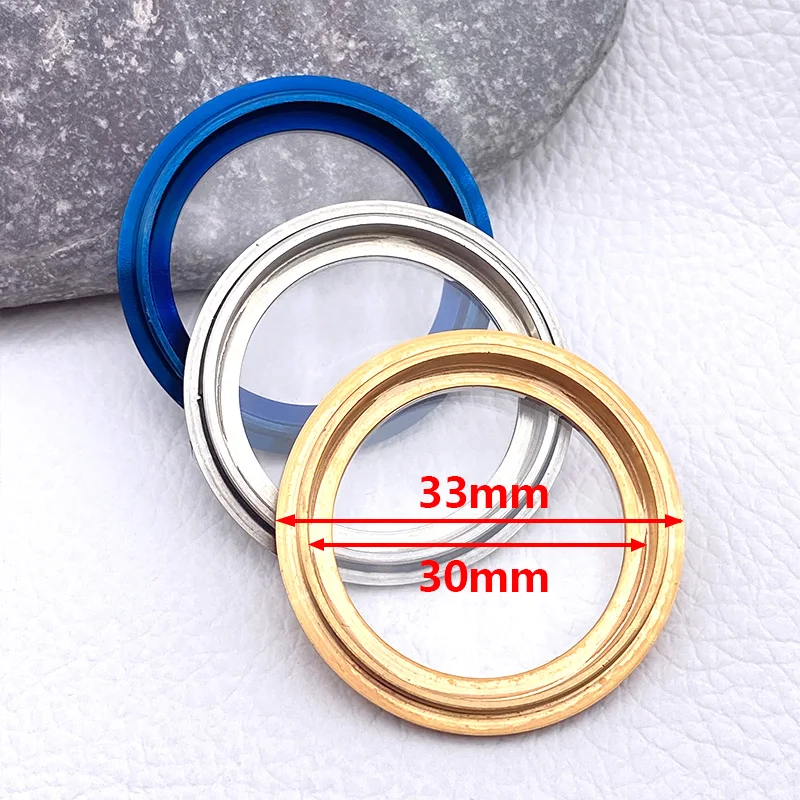 NH35 Caseback Sapphire Glass Transparent Back Cover Fit SKX007 SKX009 Turtle Tuna Samurai NH35 Movement Watch Cases Customized