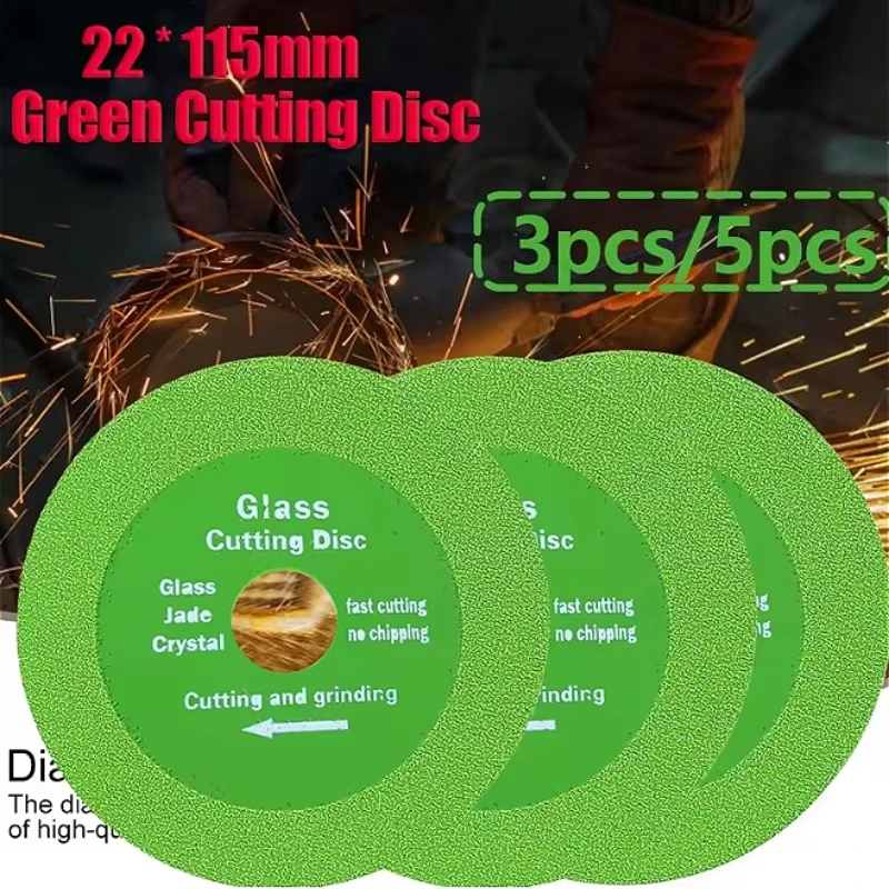 

1/2/3/4/5 шт. 22*115 мм алмазное режущее лезвие для стекла, тонкое пильное полотно, прочный режущий диск для камня для керамики, стекла, нефрита, плитки, мрамора